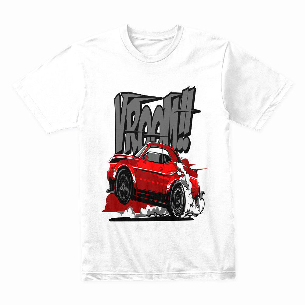 VROOM!! Turbo Drift Comic Style Car T-Shirt