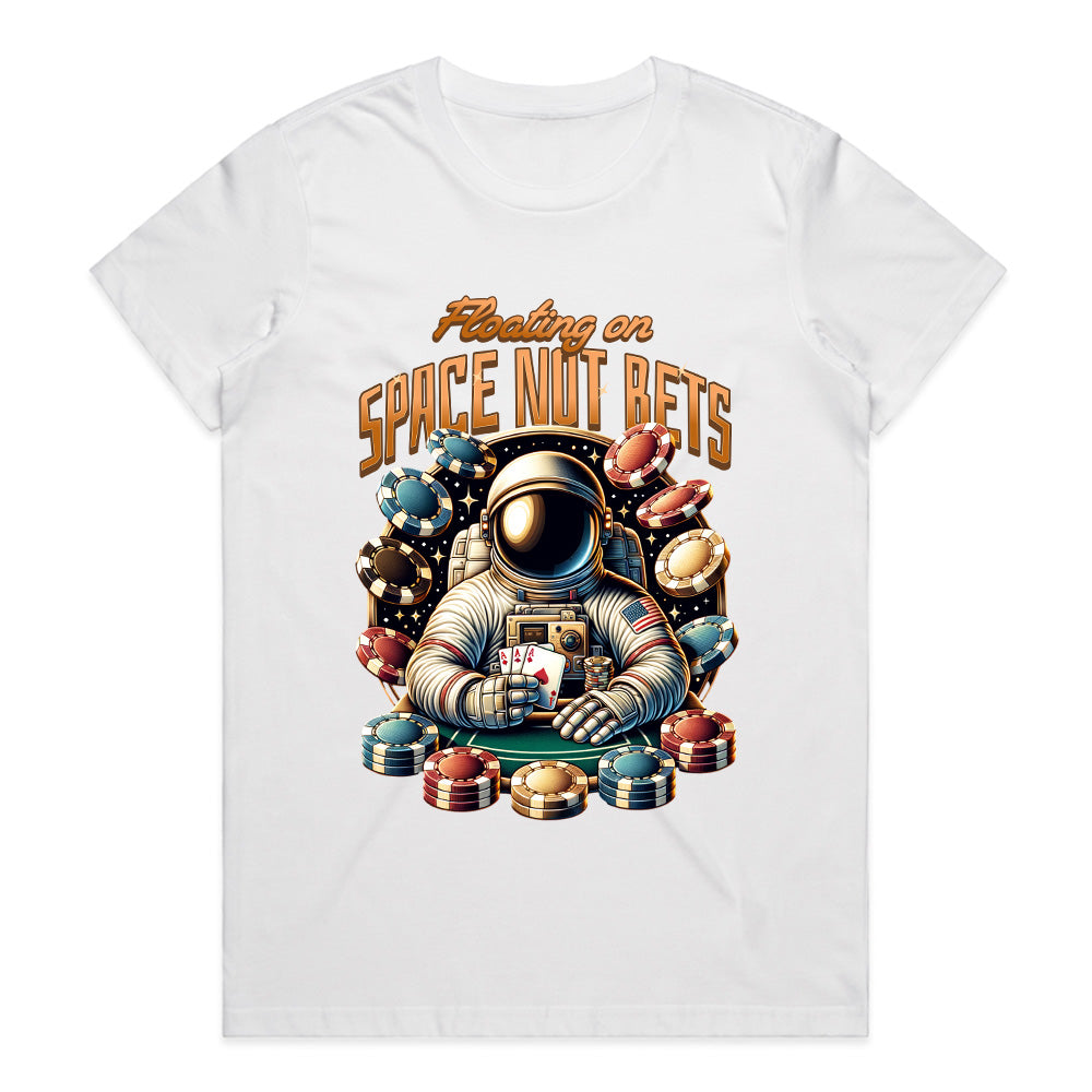 Space Gambler T-Shirt – Floating on High-Stakes Cosmic Bets
