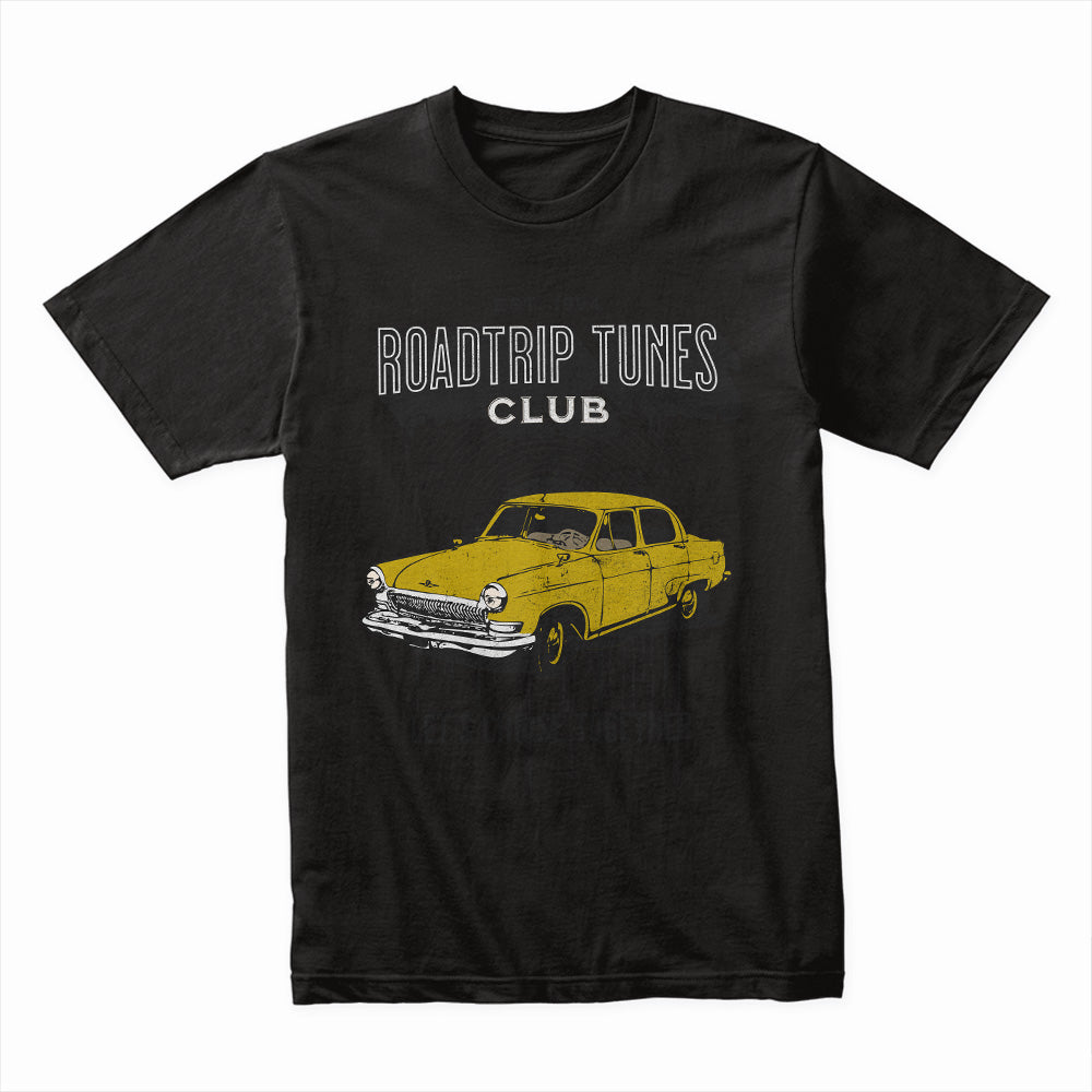 Roadtrip Tunes Club – Vintage Car Adventure Graphic T-Shirt