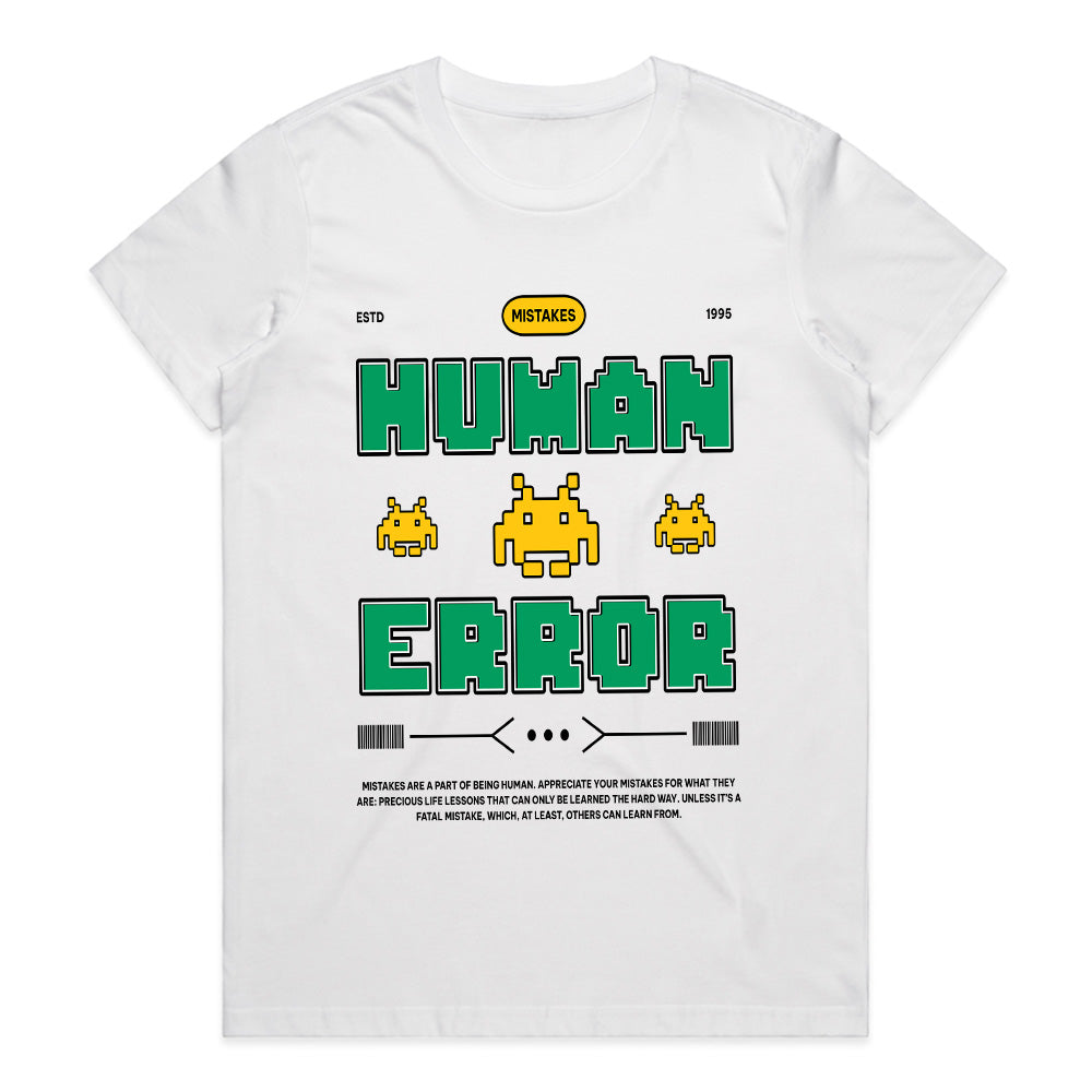 Human Error Retro Gaming T-Shirt – Classic Pixel Art Design