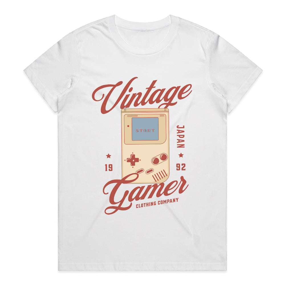 "Vintage Gamer" Retro Handheld Console T-Shirt - 1992 Japan Gaming Nostalgia