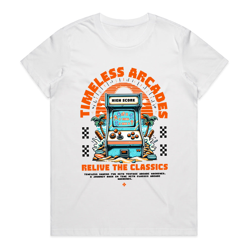 Timeless Arcades T-Shirt – Relive the Classics in Retro Gaming Style