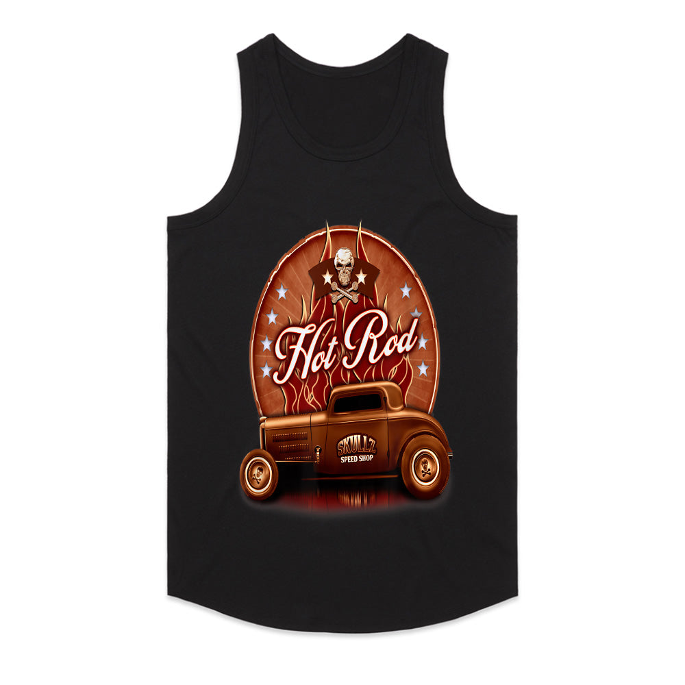 Vintage Hot Rod Skull Garage T-Shirt – Classic Custom Speed Shop Design