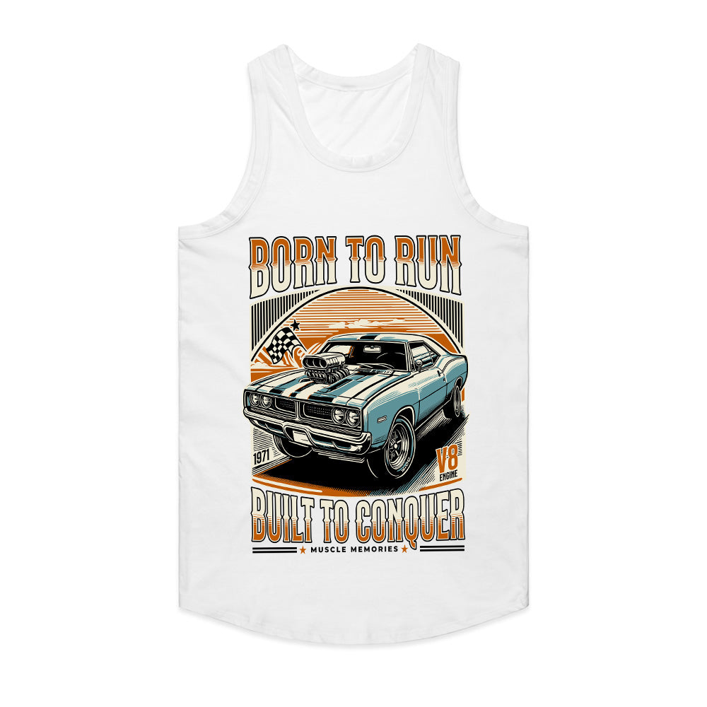 Born to Run – Built to Conquer Muscle Car T-Shirt