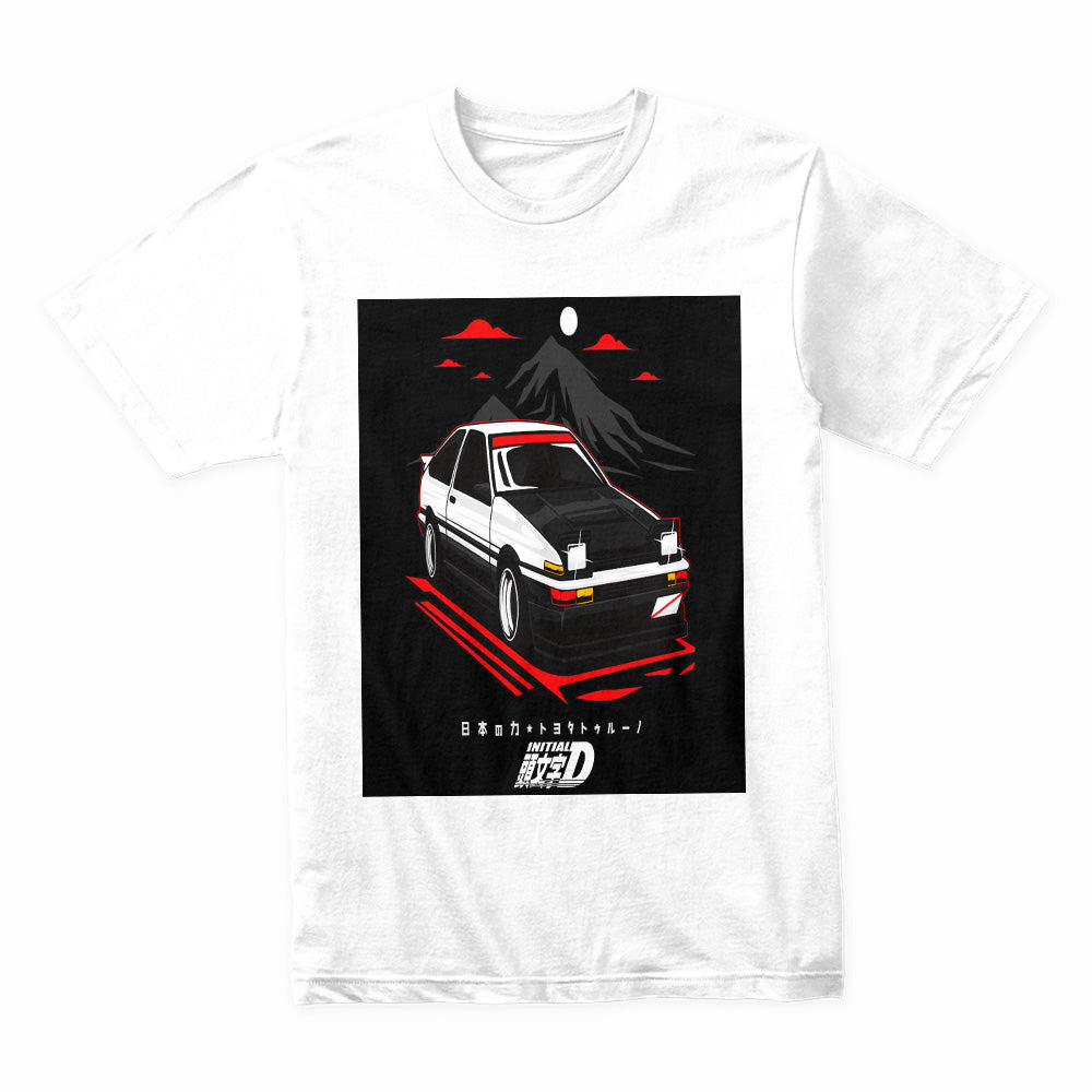 D Toyota AE86 Retro Drift Car T-Shirt – Japanese Street Racing Style
