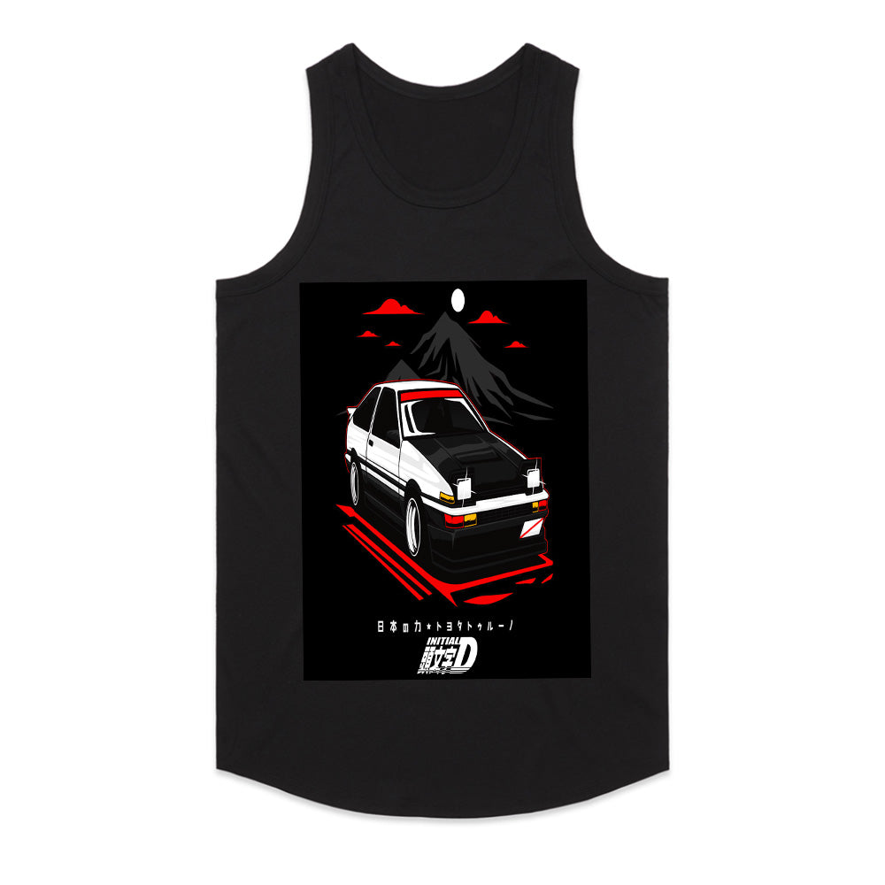 D Toyota AE86 Retro Drift Car T-Shirt – Japanese Street Racing Style
