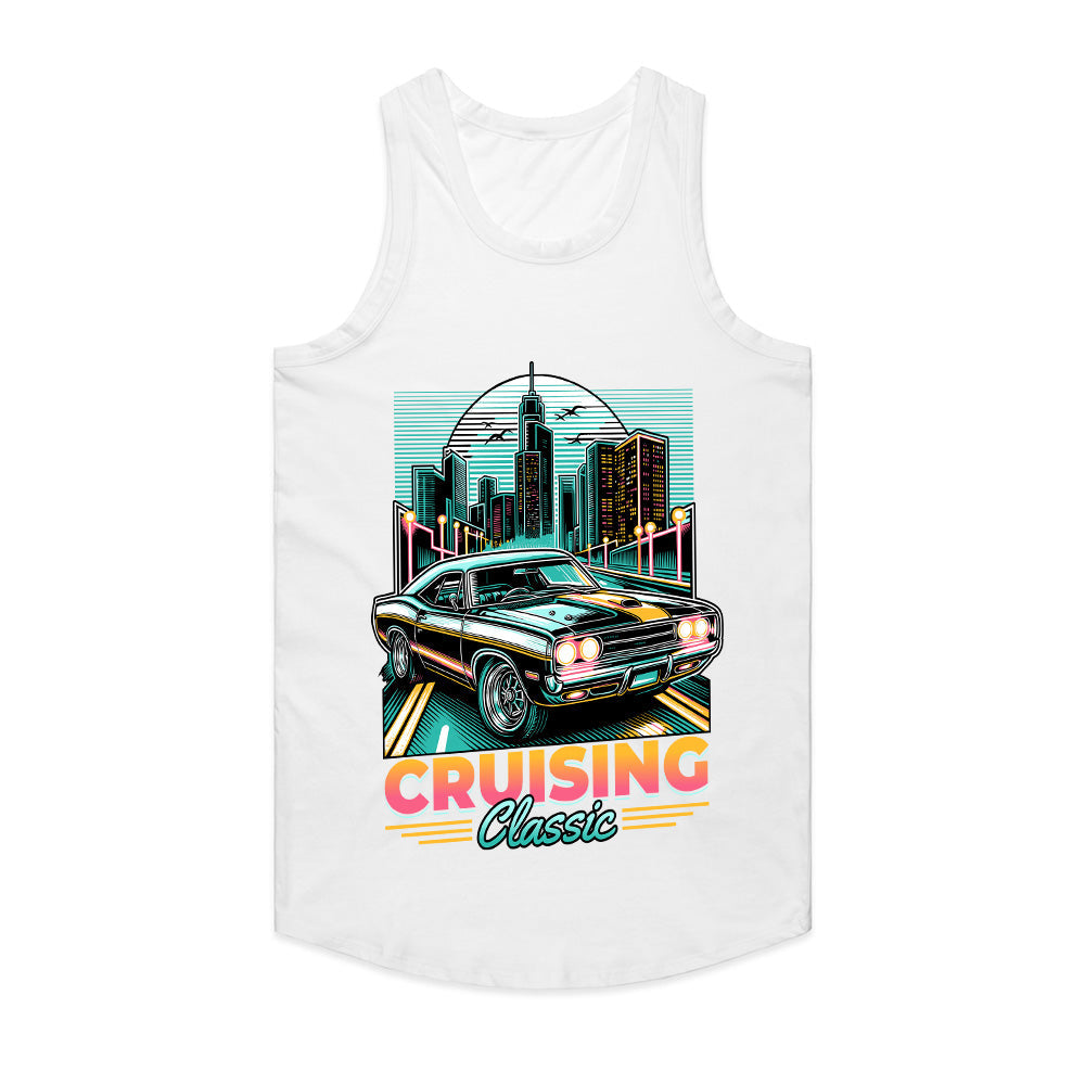 Cruising Classic – Retro Muscle Car Night Drive Tee