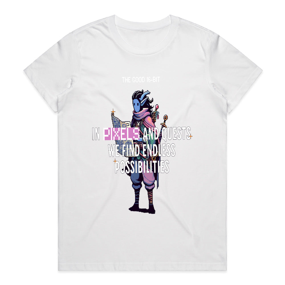 Pixel Quest T-Shirt – Retro 16-Bit Adventure Gaming