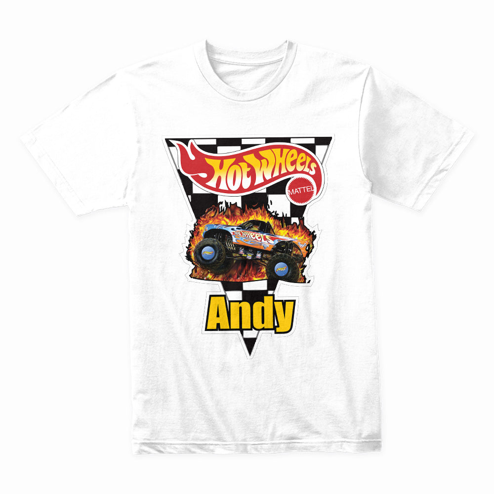 Hot Wheels Monster Truck "Andy" Graphic T-Shirt – Bold and Stylish Motorsports Design