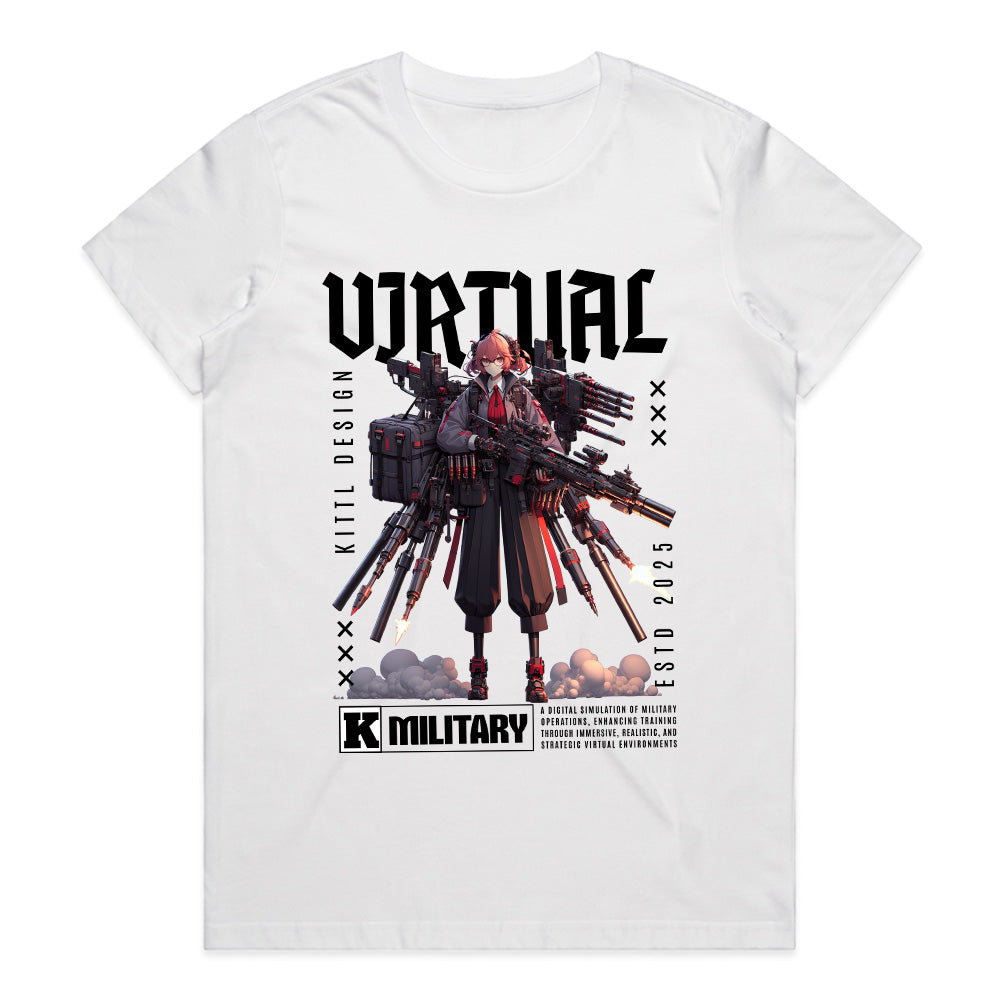 Virtual Military T-Shirt – Futuristic Cyber Warfare Aesthetic