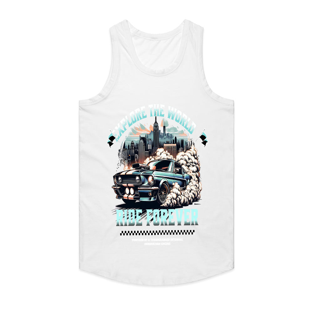 Ride Forever – Explore the World Muscle Car Tee