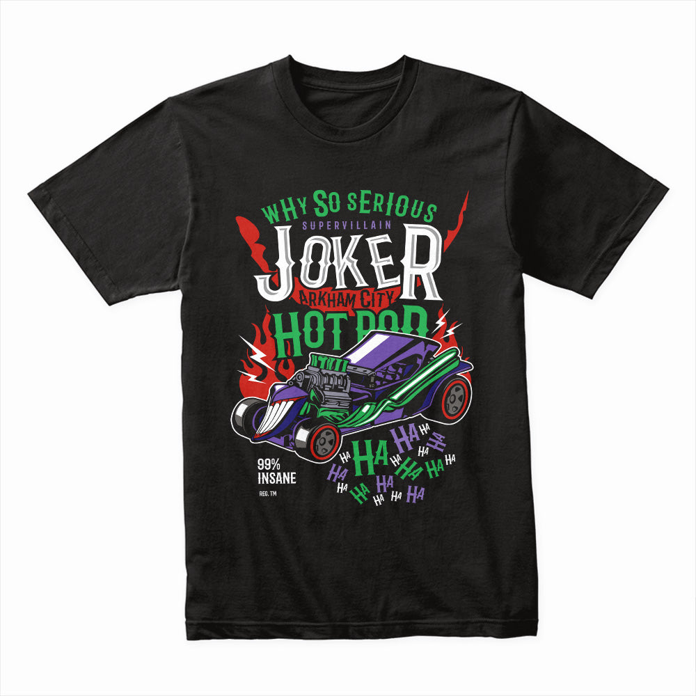 Arkham City Hot Rod T-Shirt – Villainous Speed & Chaos Design