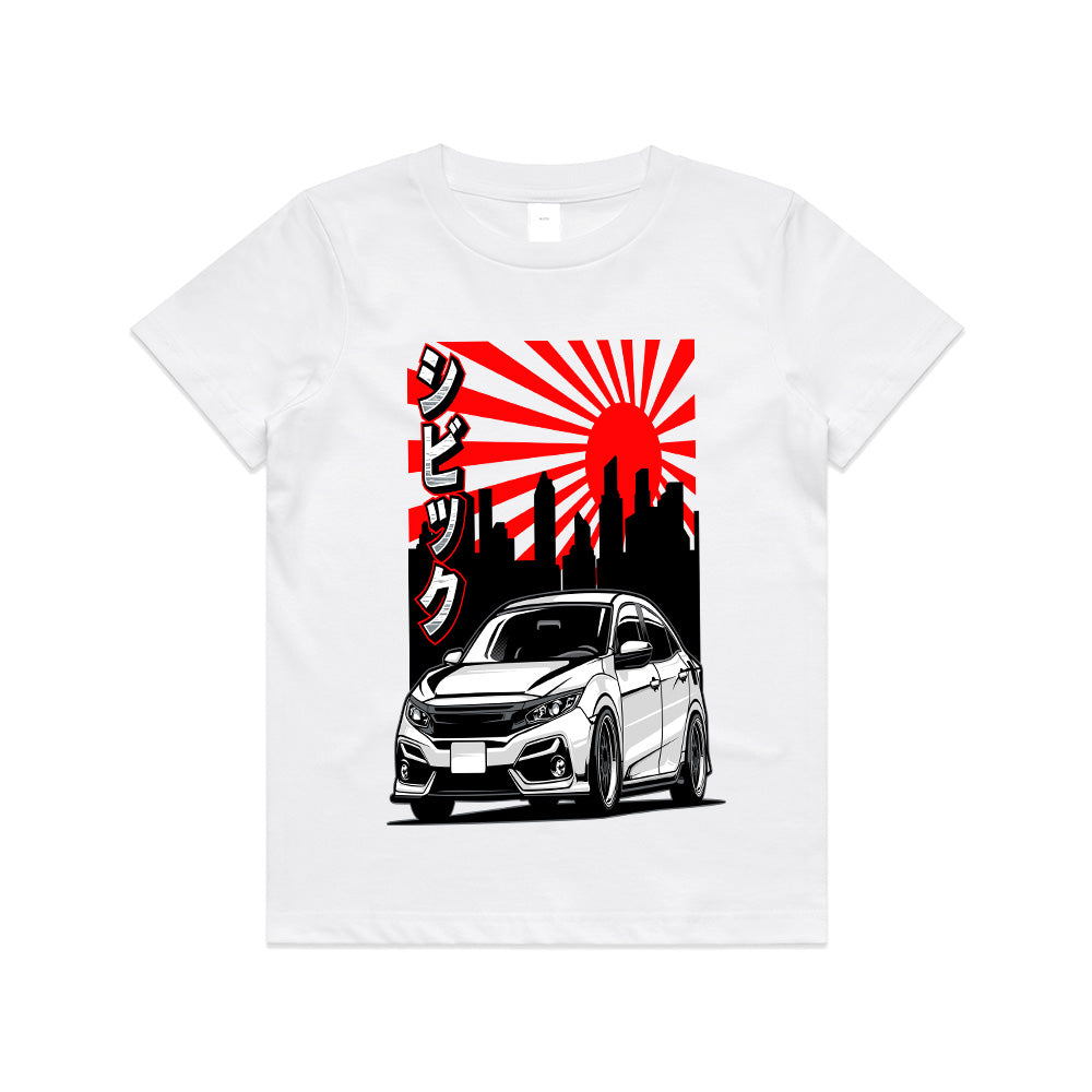 JDM Honda Civic Rising Sun – Premium Graphic T-Shirt