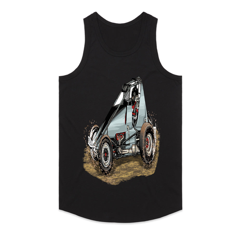 Sprints on the Track – Race Car Graphic T-Shirt for Motorsport Fans