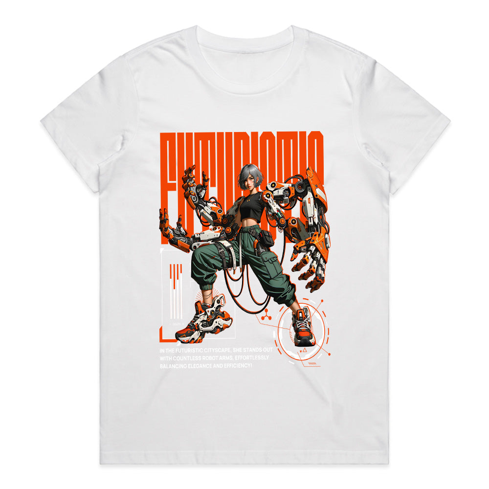 Futurisma Cyberpunk Warrior T-Shirt – High-Tech Sci-Fi Streetwear