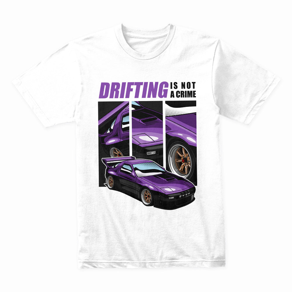 Drifting Is Not A Crime T-Shirt – Bold Car Drift Art for Enthusiasts