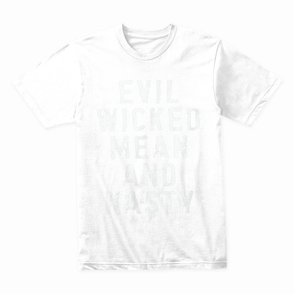 Evil Wicked Mean and Nasty Biker T-Shirt – Bold Vintage Chopper Hot Rod Style