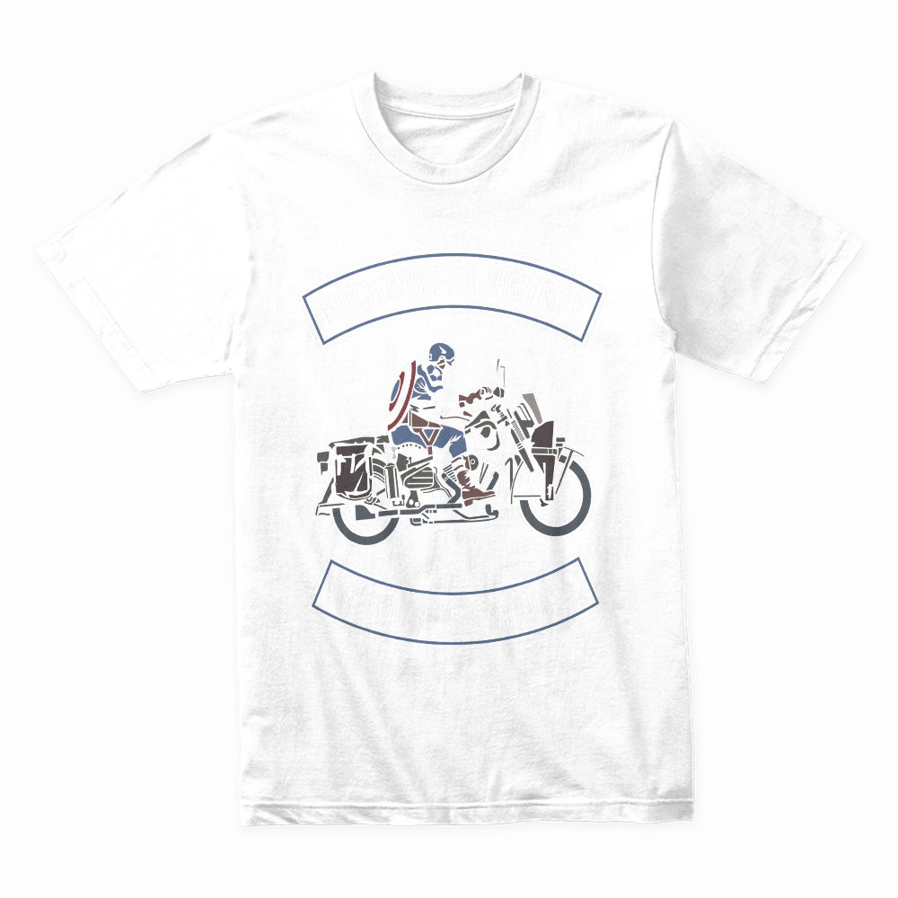 Fighting for Victory – Support the Soldier T-Shirt | Vintage Military Motorcycle Design