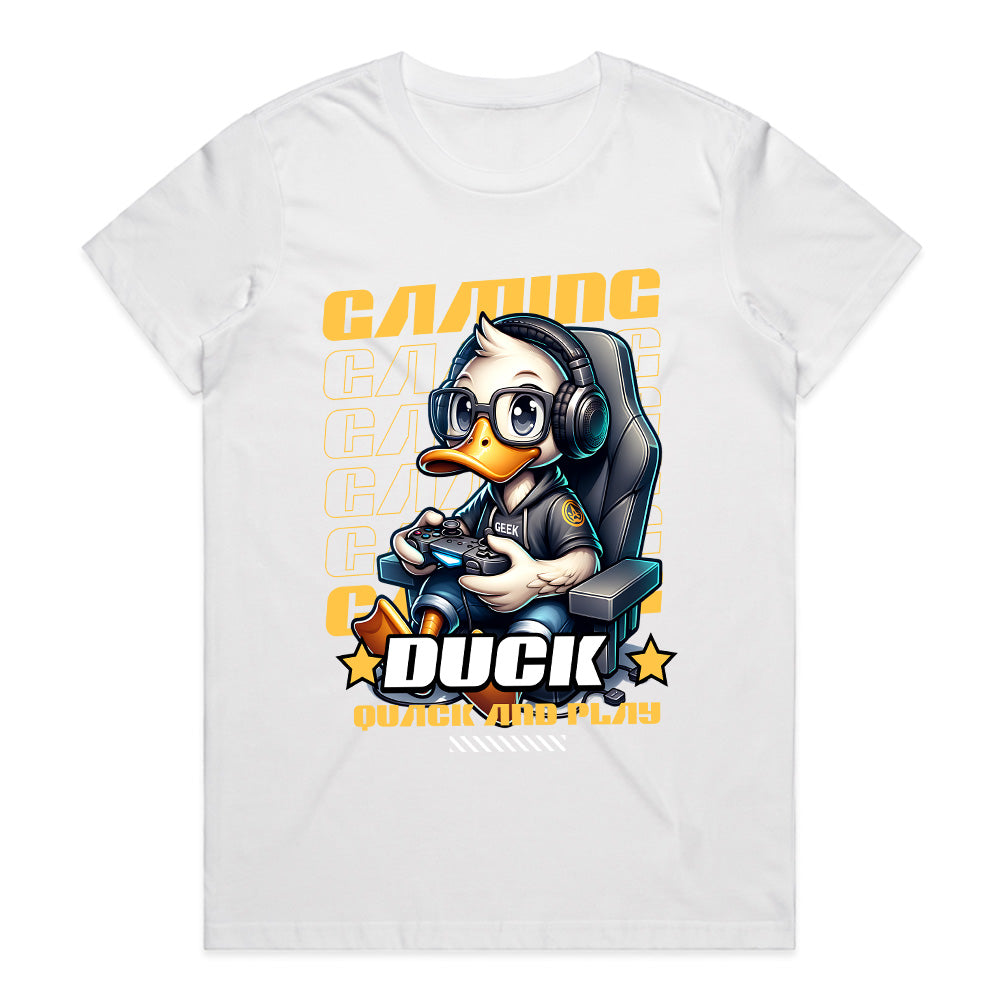 Gaming Duck T-Shirt – "Quack and Play" Gamer Tee for Fun & Style