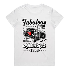 Fabulous 50s Rock 'n' Roll Hot Rod T-Shirt – Vintage Classic Car & Retro Rockabilly Design