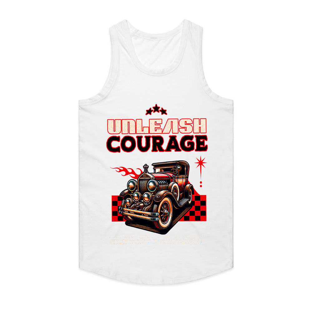 Unleash Courage – Retro Classic Car Racing T-Shirt
