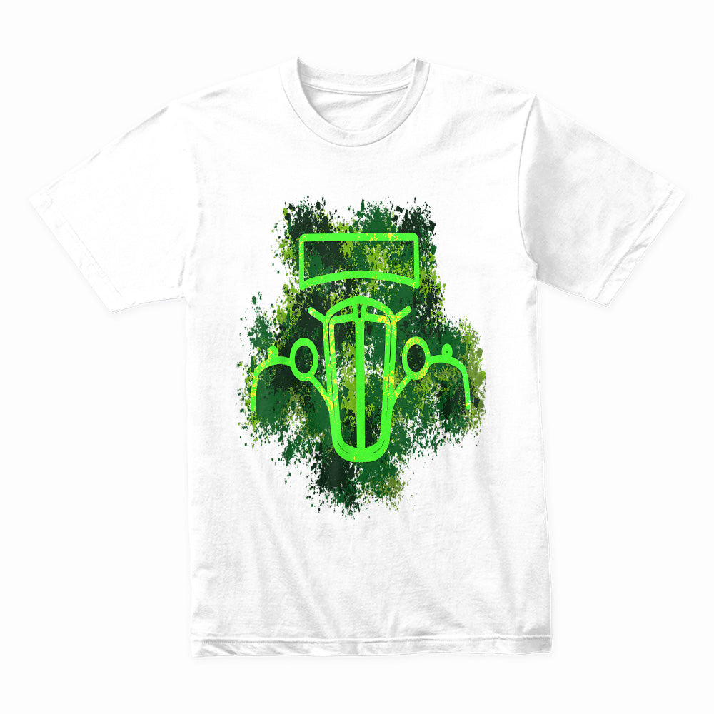 Green Vintage Classic Car Hot Rod Outline Graphic T-Shirt | Retro Hot Rod Design