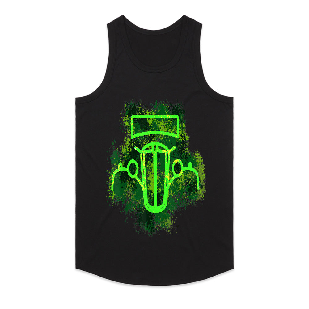Green Vintage Classic Car Hot Rod Outline Graphic T-Shirt | Retro Hot Rod Design
