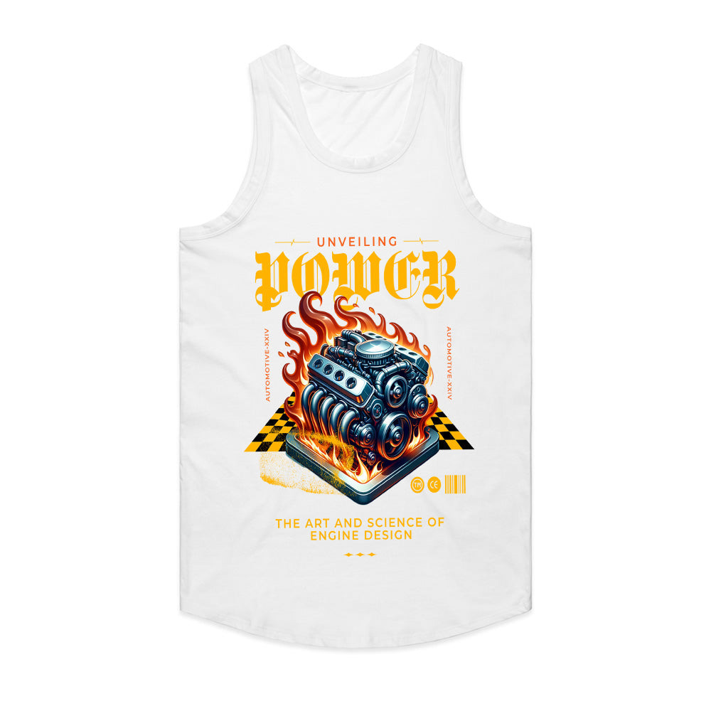 Unveiling Power – Fiery V8 Engine Performance T-Shirt
