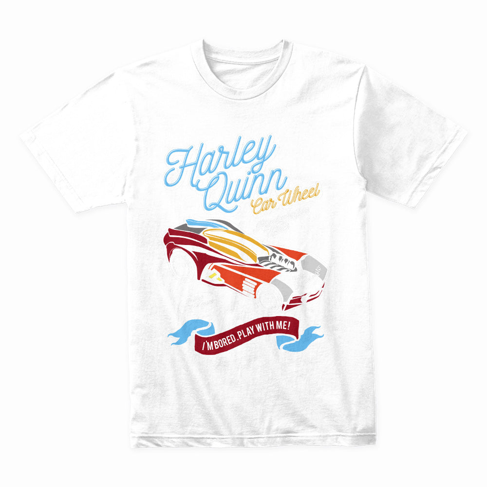 Harley Quinn "Car Wheel" T-Shirt – Playfully Wild Ride!