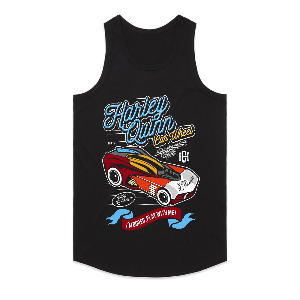 Harley Quinn "Car Wheel" T-Shirt – Playfully Wild Ride!