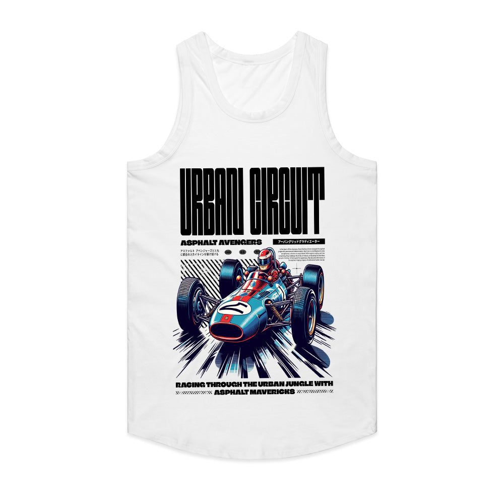 Urban Circuit Vintage Racer Graphic Tee – High-Speed Retro Racing Style