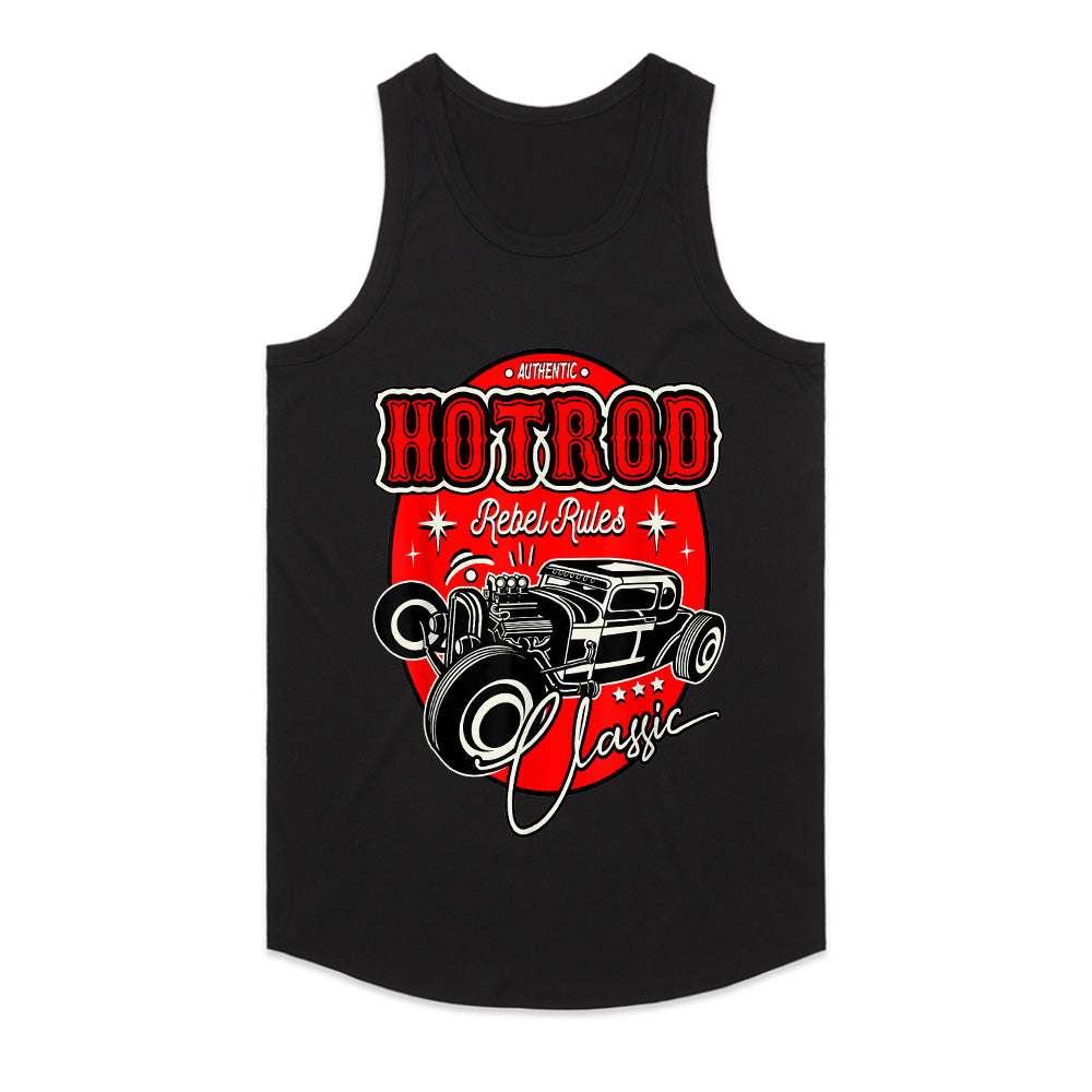 Hot Rod Rebel Rules T-Shirt | 50s Retro Rockabilly Classic Car Design