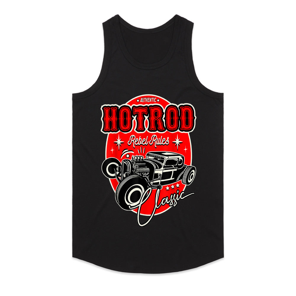 Hot Rod Rebel Rules Classic Car T-Shirt | 50s Retro Rockabilly Hot Rod Design