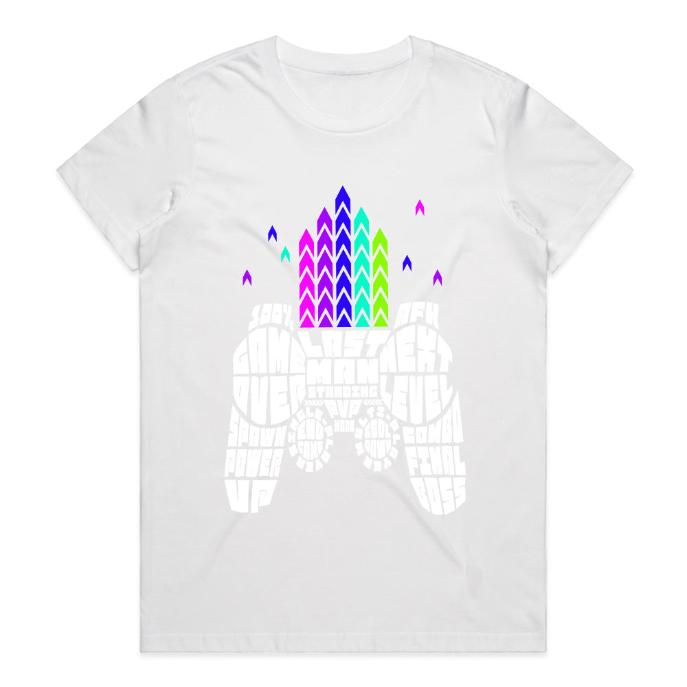 Gaming Typography T-Shirt - "Game Over | Last Man Standing" Gamer Controller Design