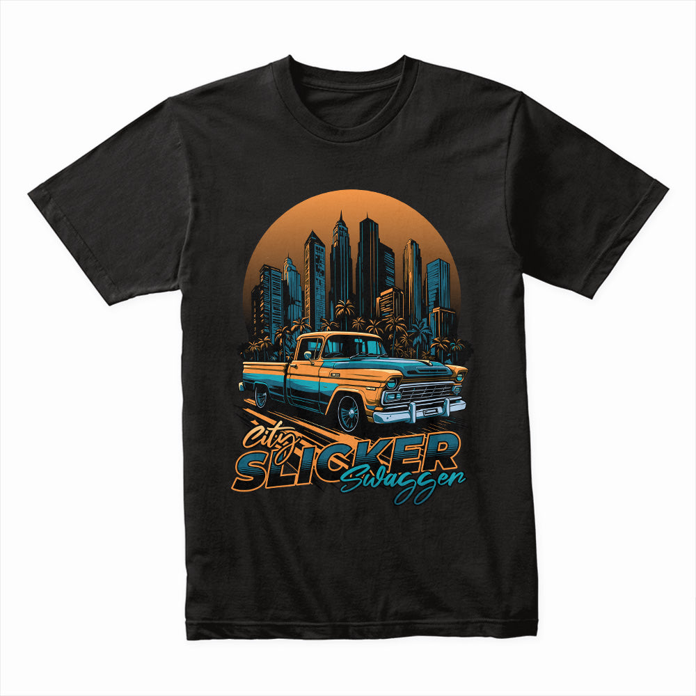 City Slicker Swagger – Classic Pickup Retro Streetwear Tee