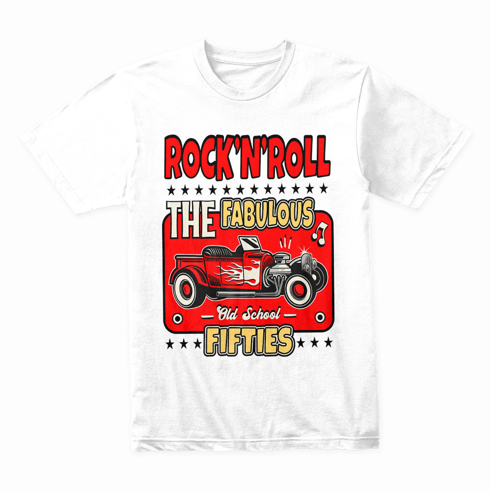 Fabulous 50s Rock 'n' Roll Hot Rod T-Shirt – Vintage Old School Car Design