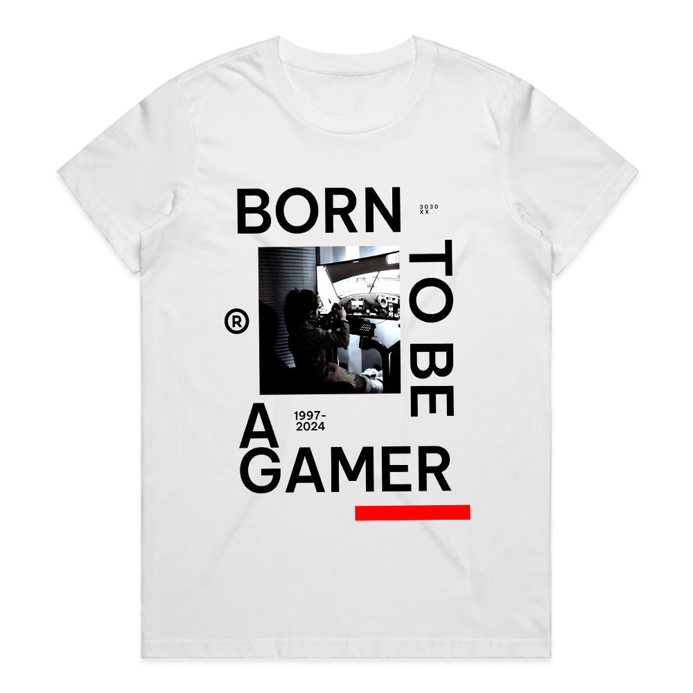 "Born to Be a Gamer – Minimalist Gaming Lifestyle T-Shirt"
