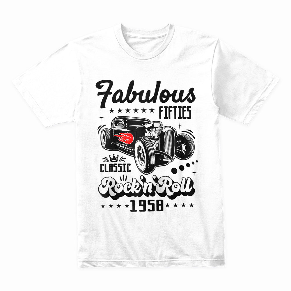 Fabulous Fifties Rock 'n' Roll Hot Rod T-Shirt – Classic Vintage Car & Rebel Style