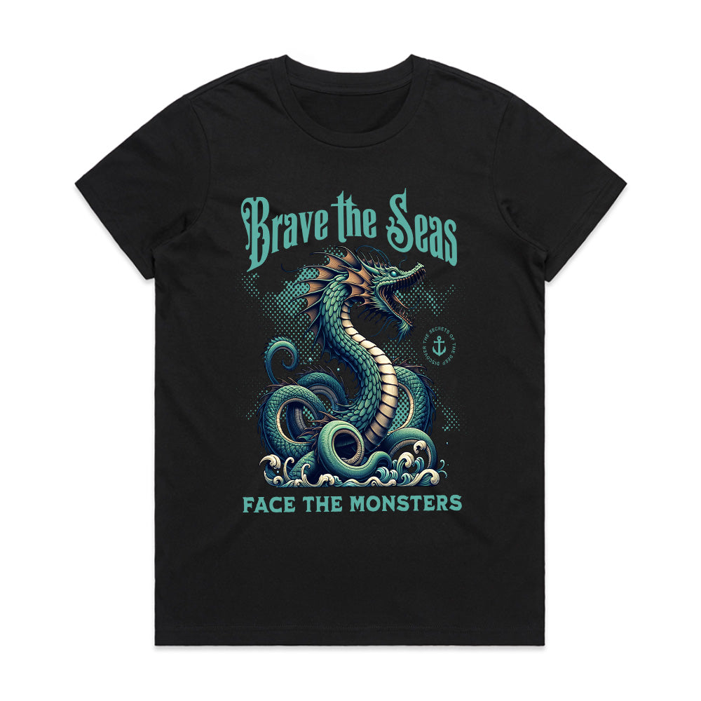 Brave the Seas T-Shirt – Face the Monsters & Conquer the Depths