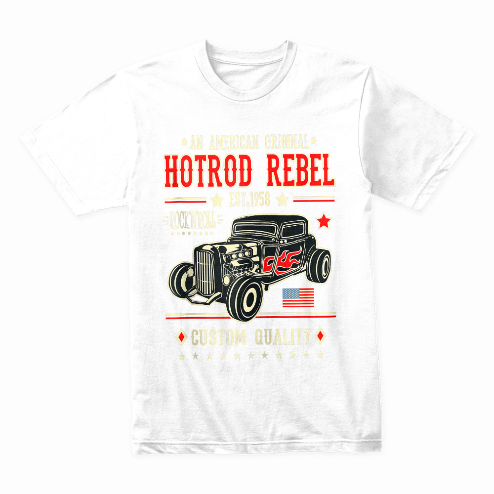 Hotrod Rebel 1958 T-Shirt – Vintage Rock ‘n’ Roll Classic Car Tee
