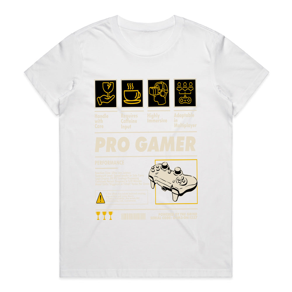 Pro Gamer Spec Sheet T-Shirt – Ultimate Gaming Performance Tee