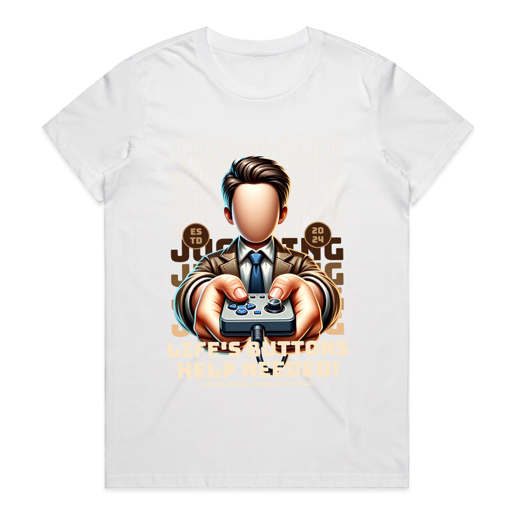 Life’s Buttons – Help Needed! Gamer Juggling Mode T-Shirt