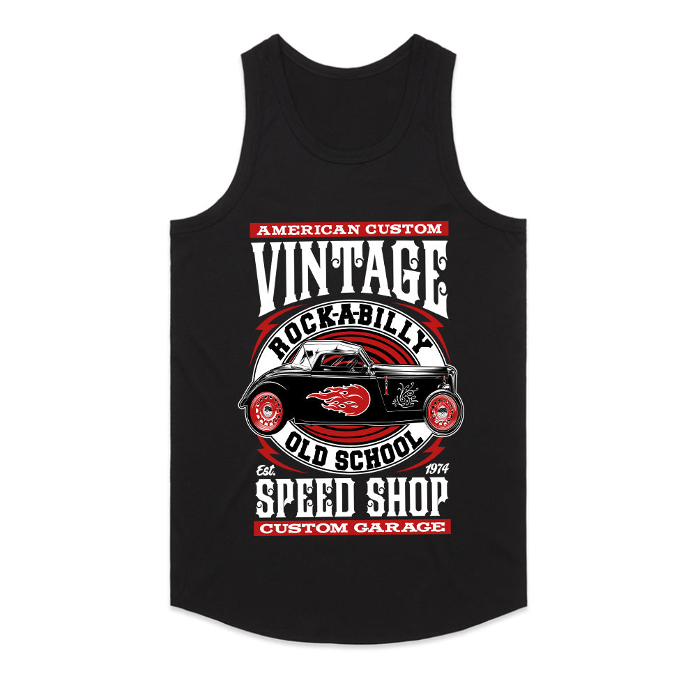 Vintage Rockabilly Speed Shop T-Shirt – Old School Hot Rod Custom Garage Tee