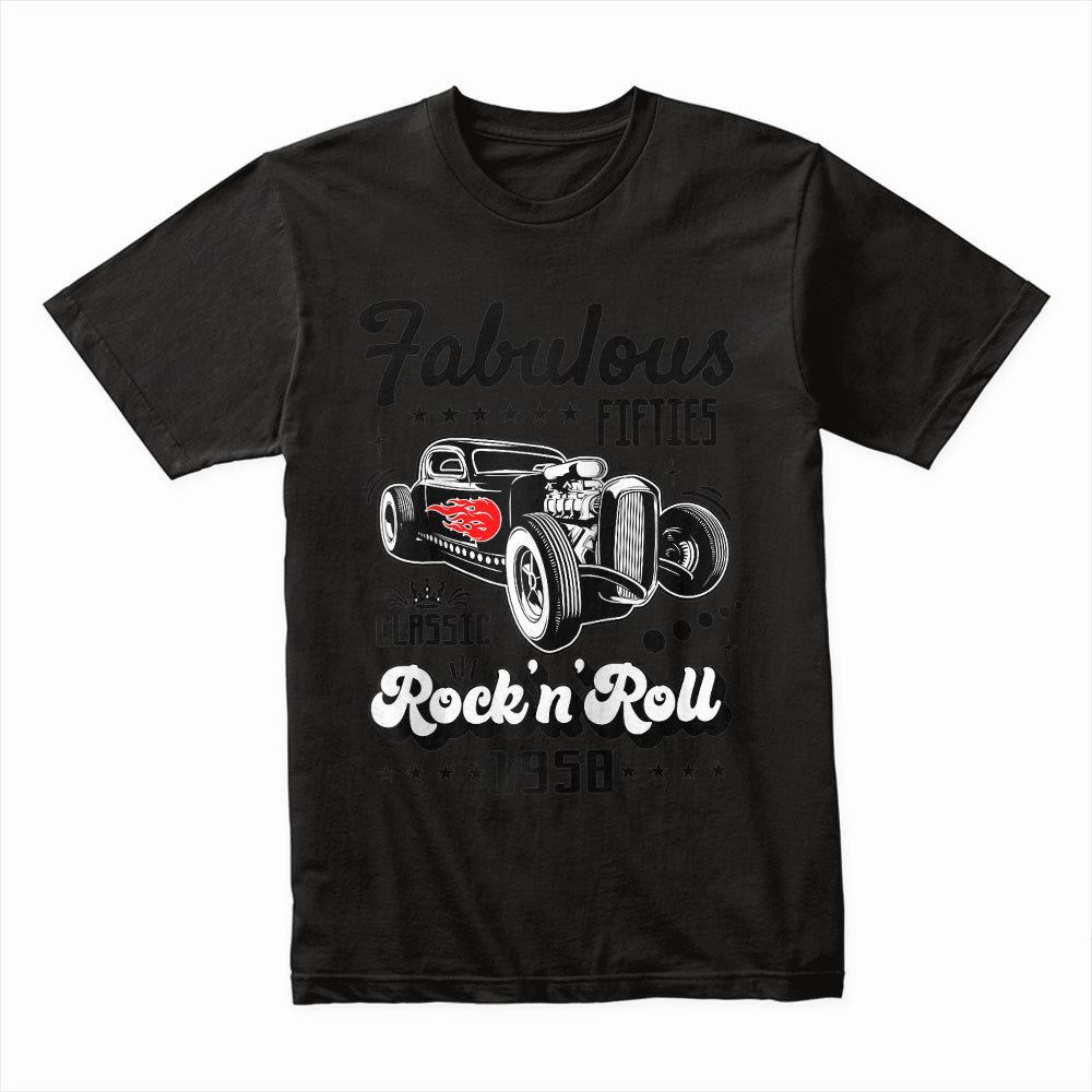 Fabulous Fifties Rock 'n' Roll Hot Rod T-Shirt – Classic Vintage Car & Rebel Style