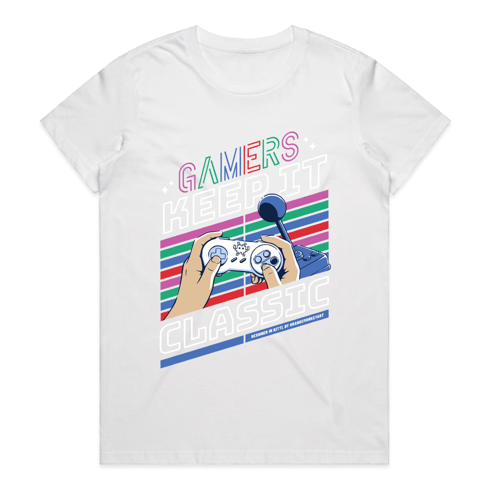 "Gamers Keep It Classic" Retro Gaming T-Shirt