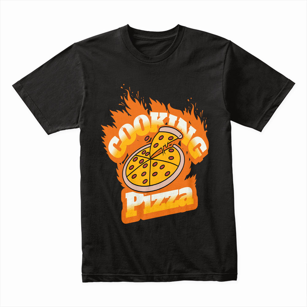 Cooking Pizza – Fiery Pizza Lover Streetwear T-Shirt