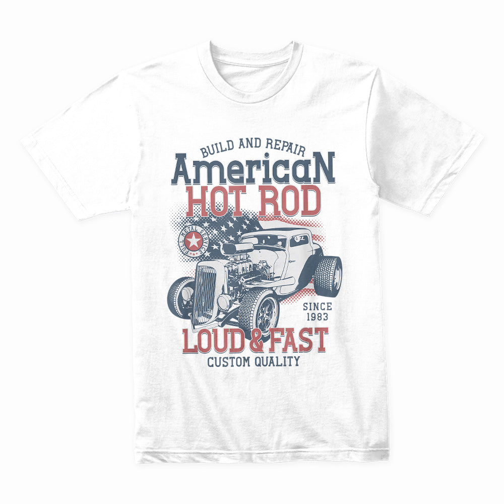 American Hot Rod T-Shirt – Loud & Fast Classic Car Style!