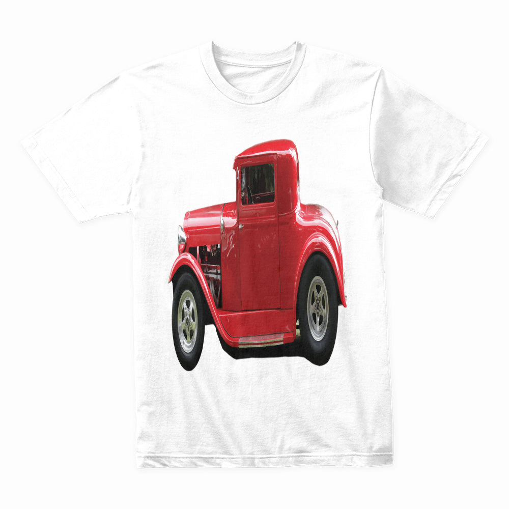 Classic Red Hot Rod T-Shirt – Vintage Muscle Car Enthusiast Retro Tee
