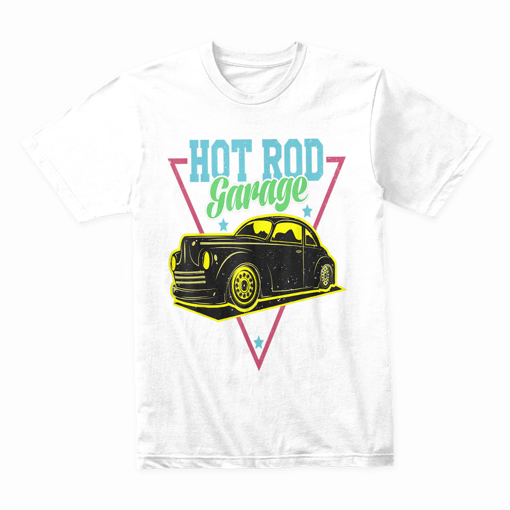 Hot Rod Garage Vintage Car Graphic T-Shirt – Retro Racing Streetwear