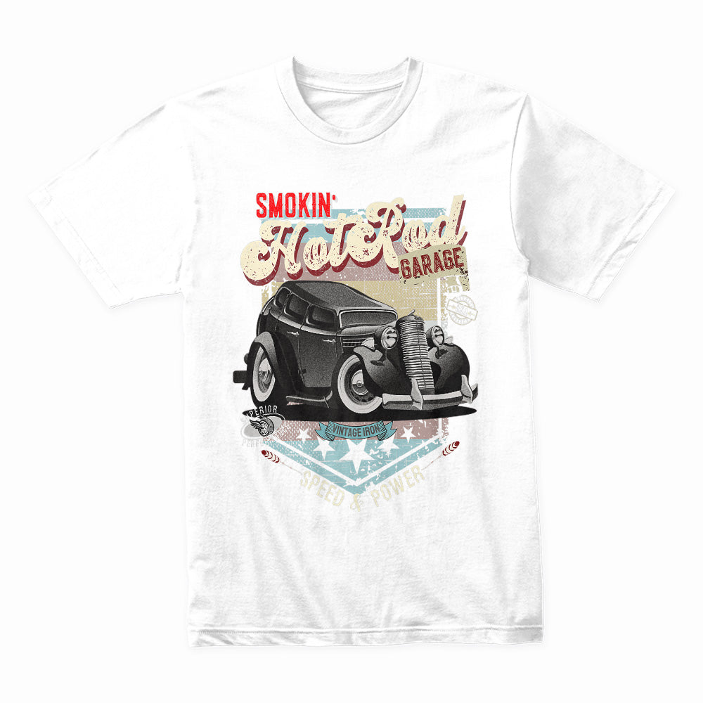 Hot Rod Garage Vintage Iron Muscle Car T-Shirt – Classic Speed & Power Design